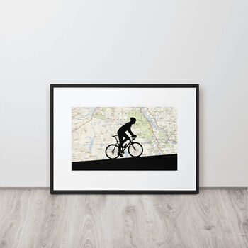 Personalised Cycling Map Print, 4 of 12