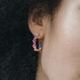 Rainbow Gemstone Hoop Earrings, thumbnail 2 of 9