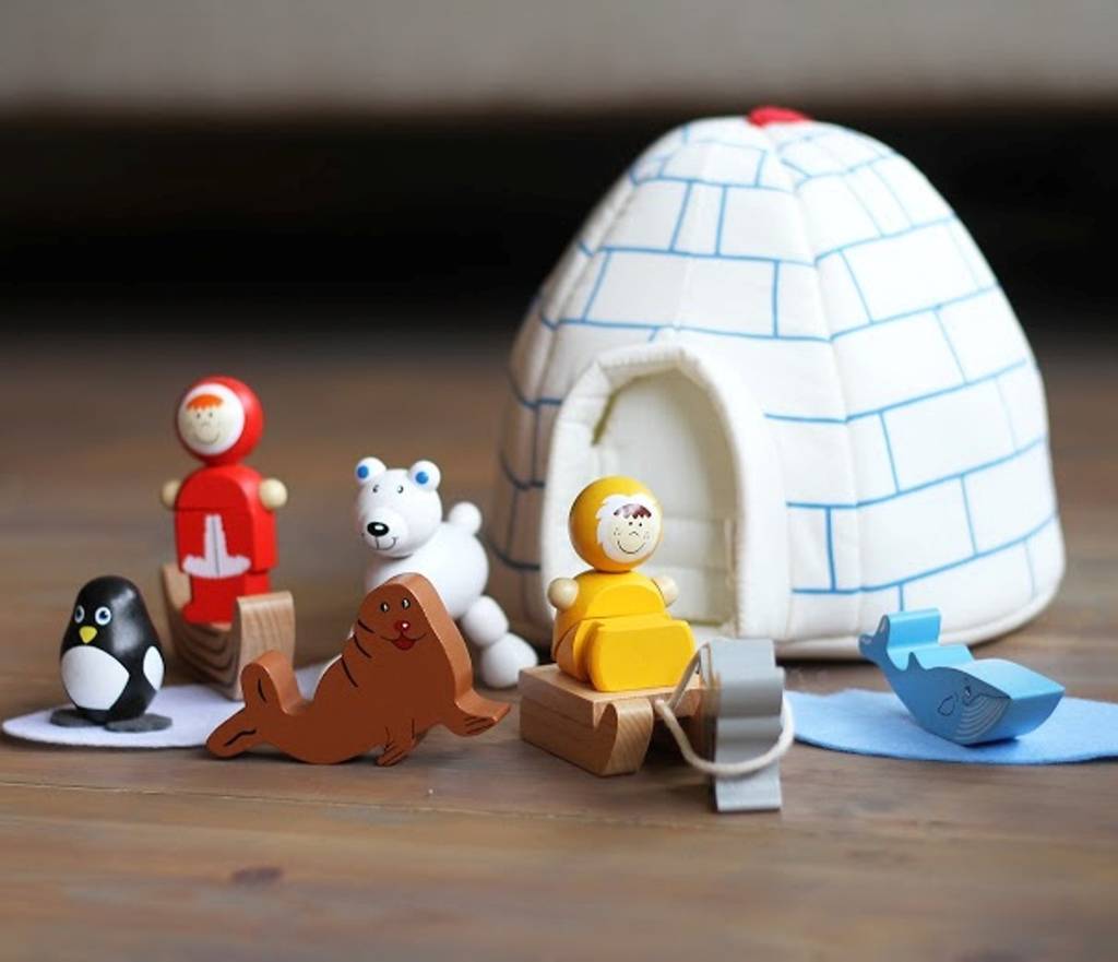 Igloo Wooden Playset By Loula And Deer | notonthehighstreet.com