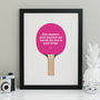 Table Tennis Personalised Sports Print, thumbnail 2 of 6