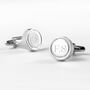 Monogrammed Round Cufflinks, thumbnail 7 of 12