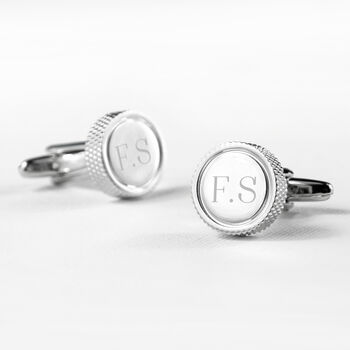 Monogrammed Round Cufflinks, 7 of 12