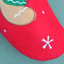 Personalised Christmas Gingerbread Man Stocking, thumbnail 4 of 4