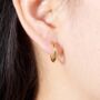Gold 12mm Small Hoop Earrings, thumbnail 1 of 6
