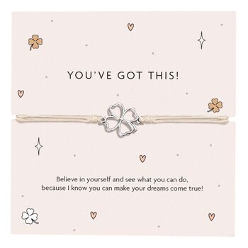 You've Got This Four Leaf Clover Bracelet, 2 of 7