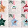 Personalised Star Ceramic Christmas Decoration, thumbnail 3 of 12