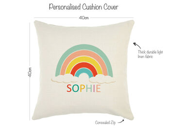 Personalised Rainbow Cushion Cover, 7 of 7