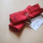 Handloom Cotton Artist Roll | Eco Friendly Art Supply Organiser For Kids | Ruby Red, Empty, thumbnail 3 of 4