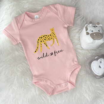 Wild And Free Leopard Jungle Babygrow, 7 of 12