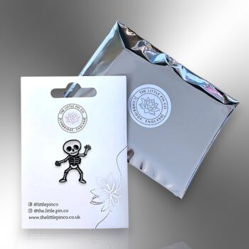 Dancing Baby Skeleton Enamel Lapel Pin Badge, Halloween Brooch, Gifts For Kids, 5 of 8