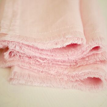 Pair Of Softest French Linen Blush Napkins, 5 of 9