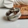 Tungsten Shell Pattern Band Unisex Stainless Steel Ring, thumbnail 2 of 7