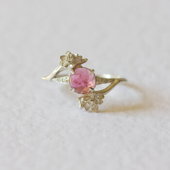Cherry Blossom Pink Tourmaline And Diamonds Ring, 12 of 12