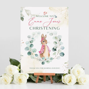 Peter Rabbit Christening Welcome Sign, 2 of 3