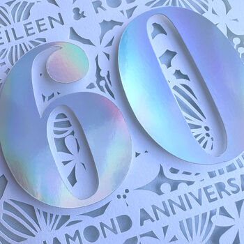 Personalised Diamond 60th Wedding Anniversary Card, 2 of 3
