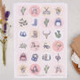 Rodeo Cowgirl Wild West Circle Sticker Sheet, thumbnail 1 of 2