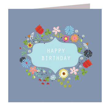 Floral Mauve Birthday Card, 2 of 5