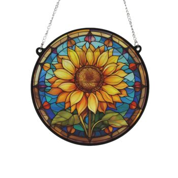 Sunflower Stained Glass Effect Suncatcher, 6 of 6