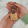 Personalised First Home Wooden Keyring For Couples, thumbnail 2 of 4