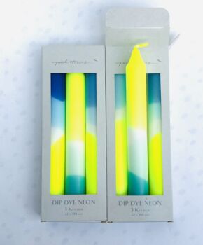 Neon Dip Dyed Dining Candles, 12 of 12