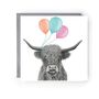 Floating Highland Coo Balloon Card, thumbnail 3 of 6