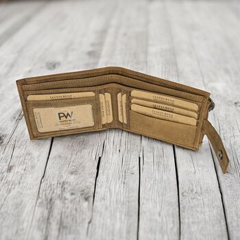 Personalised Practical Design Leather Wallet Christmas Gift For Him, 4 of 12