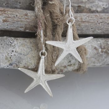 Sterling Silver Starfish Earrings, 5 of 6