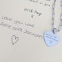 Personalised Handwriting Heart Charm Necklace, thumbnail 5 of 11
