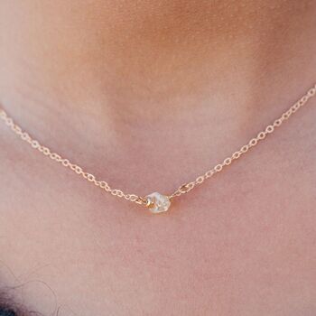 Single Crystal Minimalist Choker Dainty Necklace, 3 of 7