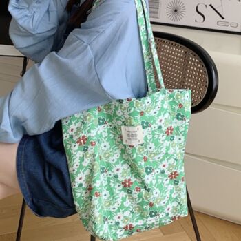 Green Flower Lightweight Shoulder Bag, 2 of 4