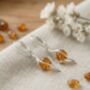 Handmade Baltic Amber And Sterling Silver Drop Earrings, thumbnail 4 of 4