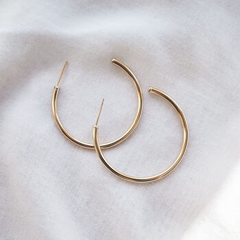 14k Gold Filled Statement Hoop Earrings, 2 of 6