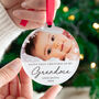 Personalised Photo Bauble Grandma's First Christmas, thumbnail 1 of 6