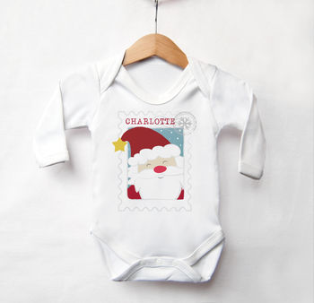 Personalised Santa 'My 1st Christmas' Baby Vest, 3 of 5