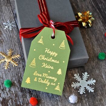 Personalised Gold Foiled Festive Pack Of Gift Tags, 4 of 6
