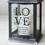 Personalised Love Botanical Black LED Lantern, thumbnail 5 of 6