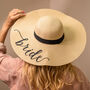 Bride Wide Brim Straw Sun Hat, thumbnail 1 of 5