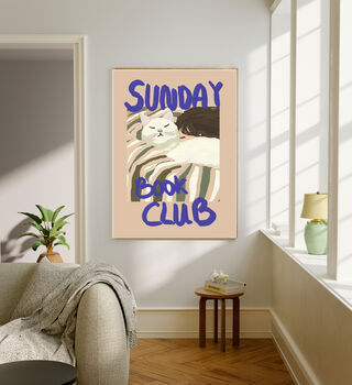 Sunday Book Club Typography Art Print, 2 of 3
