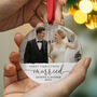 Personalised First Christmas Married Photo Decoration, thumbnail 6 of 9