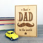 Best Daddy In The World Father's Day Wooden Postcard, thumbnail 2 of 4