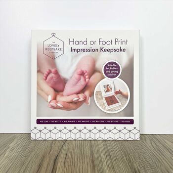 Baby Hand Or Foot Print Impression Kit New Baby Or Baby Shower Gift, 6 of 12