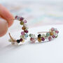 Multicoloured Tourmaline Earring Hoops, thumbnail 2 of 11