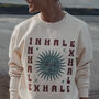 Womens 'Inhale Exhale' Coconut Milk Sweatshirt, thumbnail 1 of 5