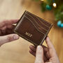 Personalised Leather Card Holder With Contrast Stitch, thumbnail 8 of 9
