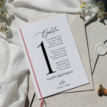 Baby 1st Birthday Card From Mummy And Daddy First Birthday Gift, 2 of 6