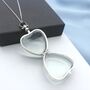 Silver Heart Locket Necklace Girlfriend Gift, thumbnail 5 of 8