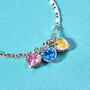 Dainty Heart Family Birthstones Necklace, thumbnail 6 of 9