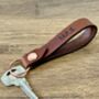 Personalised Leather Keyring, Spanish Brown, thumbnail 3 of 11