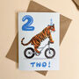 Tiger 2nd Birthday Card, thumbnail 1 of 7