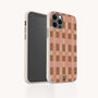 Pink And Brown Checker Eco Phone Case, thumbnail 4 of 6